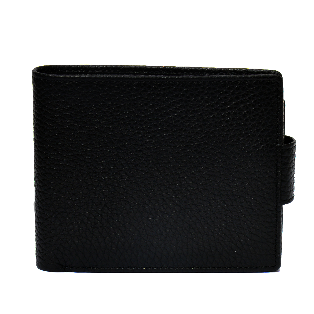 Chic Men’s Leather Billfold Wallet with Tab Closure